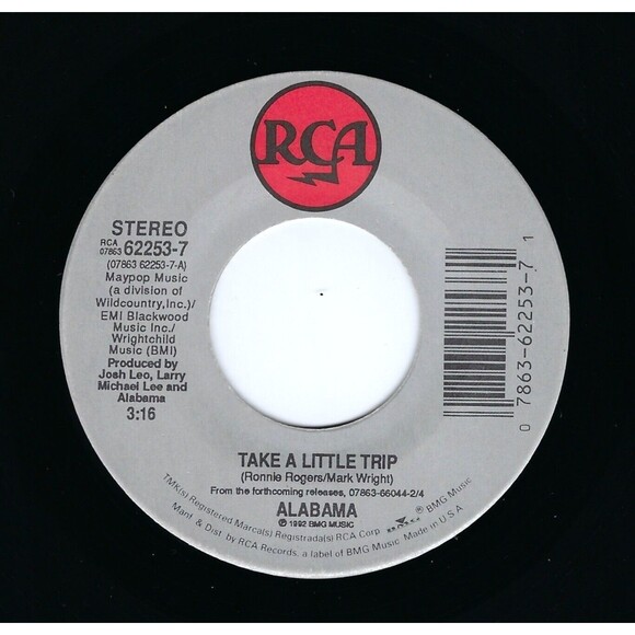 Alabama 45 Take A Little Trip / Pictures And Memories on RCA VG+ Country - Picture 1 of 2